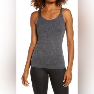 ALO Yoga Alosoft Complete Tank in Dark Heather Grey - XS